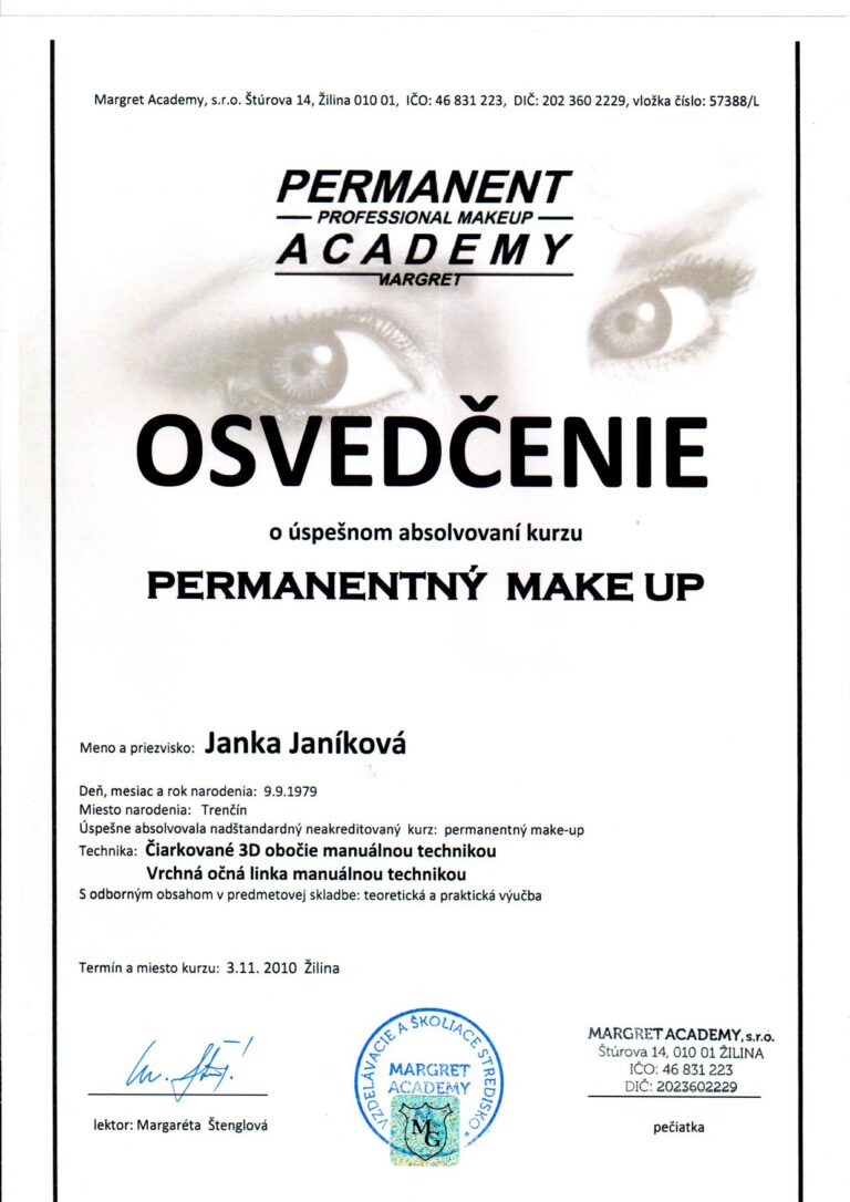 Kurz permanentný make up